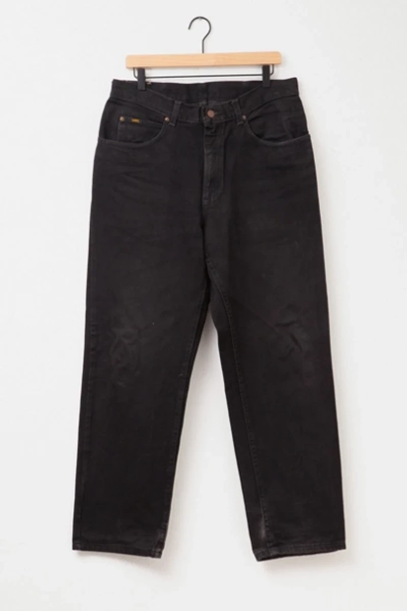 Vintage 1990s Lee Black Denim Distressed Jeans