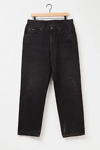 Vintage 1990s Lee Black Denim Distressed Jeans