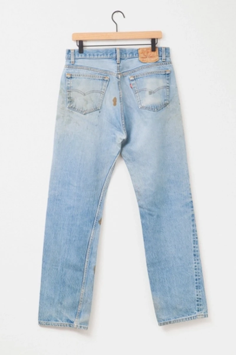 Vintage 1990s Levi’s® 501 XX Distressed Light Wash Denim Blue Jeans