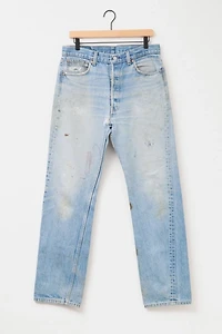 Vintage 1990s Levi’s® 501 XX Distressed Light Wash Denim Blue Jeans