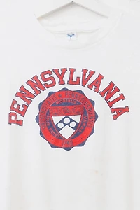 Vintage 1970s Distressed University of Pennsylvania Cotton T-Shirt
