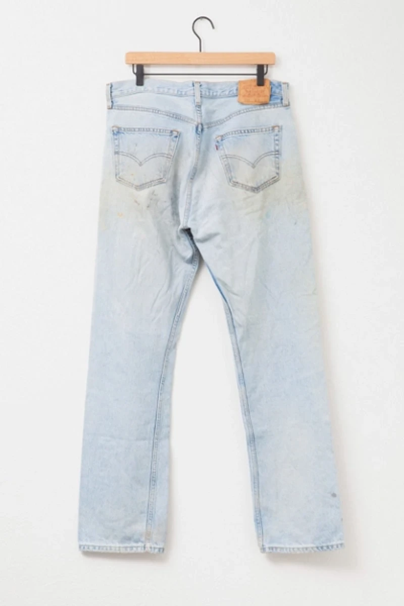 Vintage 1990s Levi’s® 501 Distressed Light Wash Button Fly Denim Jeans