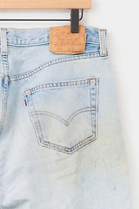 Vintage 1990s Levi’s® 501 Distressed Light Wash Button Fly Denim Jeans