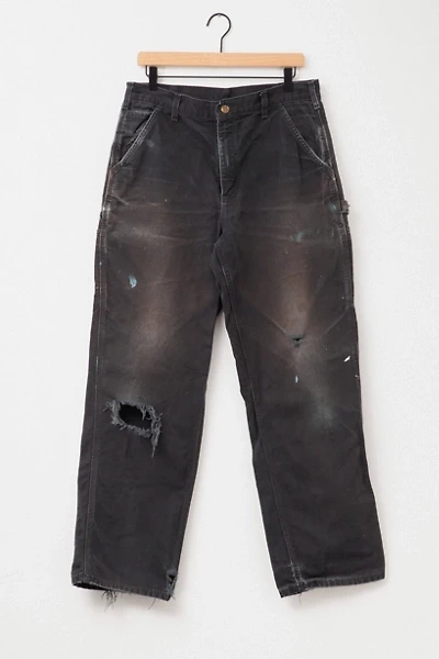 Vintage Y2K Carhartt Heavily Distressed Black Canvas Work Pants