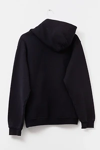 Vintage Y2K Distressed Russell Athletic Black Pullover Hoodie Sweatshirt