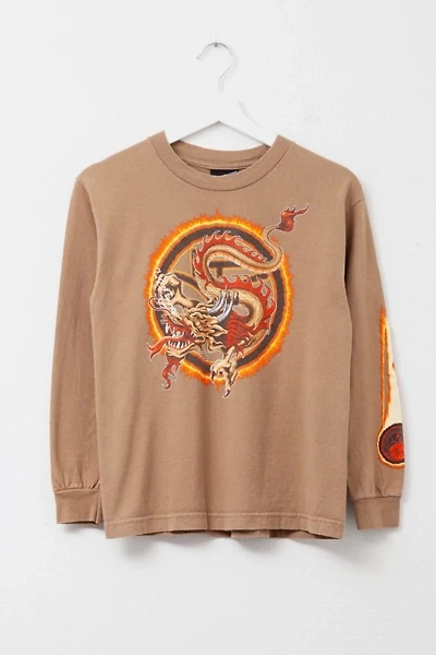 Vintage Y2K Dragon Flame Long Sleeve Graphic T-Shirt