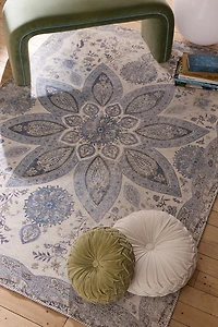 Isla Salt Washed Medallion Printed Rug