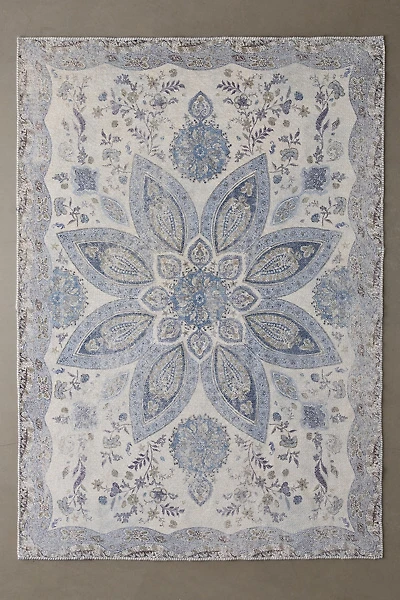 Isla Salt Washed Medallion Printed Rug