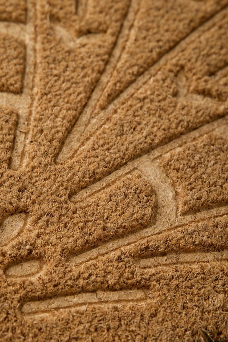 Embossed Seashell Shaped Coir Doormat