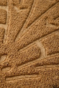 Embossed Seashell Shaped Coir Doormat