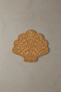 Embossed Seashell Shaped Coir Doormat