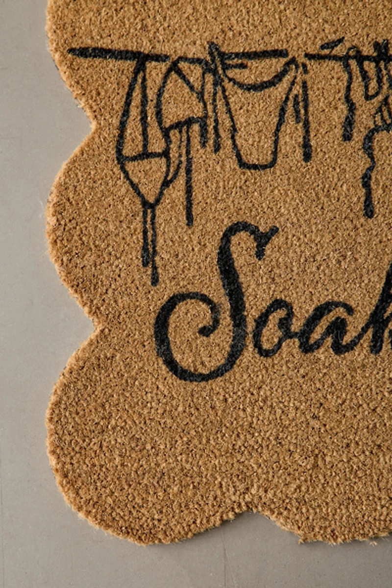Soaking Wet Scalloped Coir Doormat