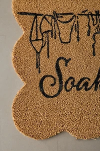 Soaking Wet Scalloped Coir Doormat