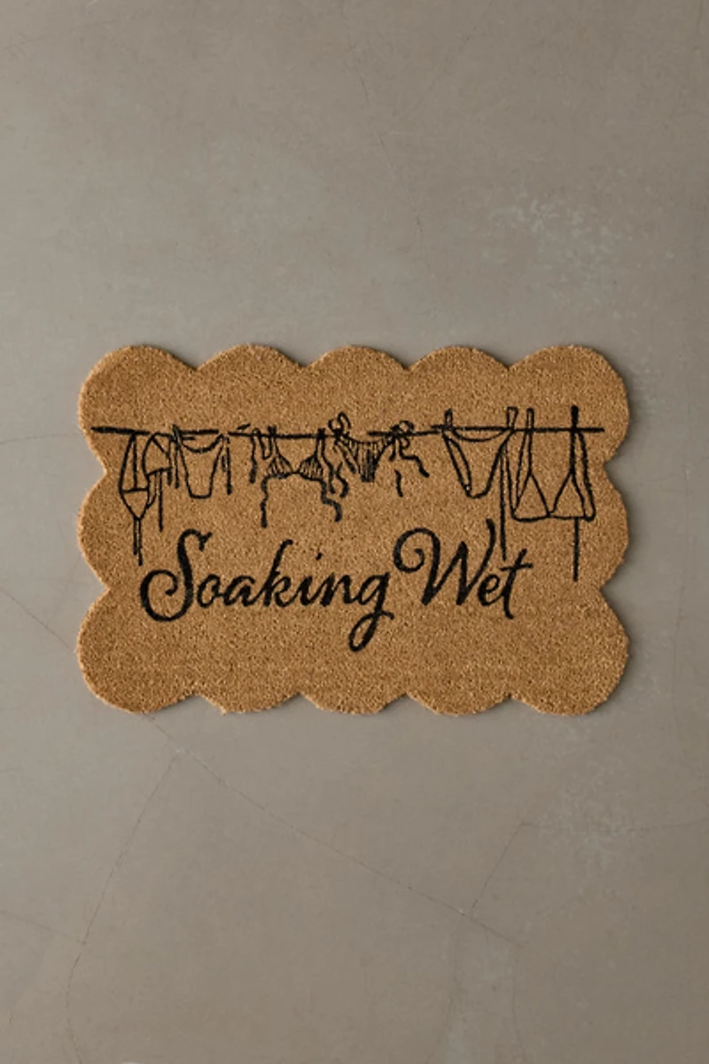 Soaking Wet Scalloped Coir Doormat