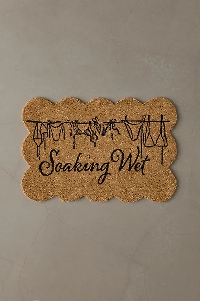 Soaking Wet Scalloped Coir Doormat