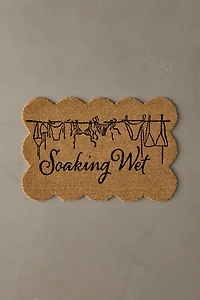 Soaking Wet Scalloped Coir Doormat