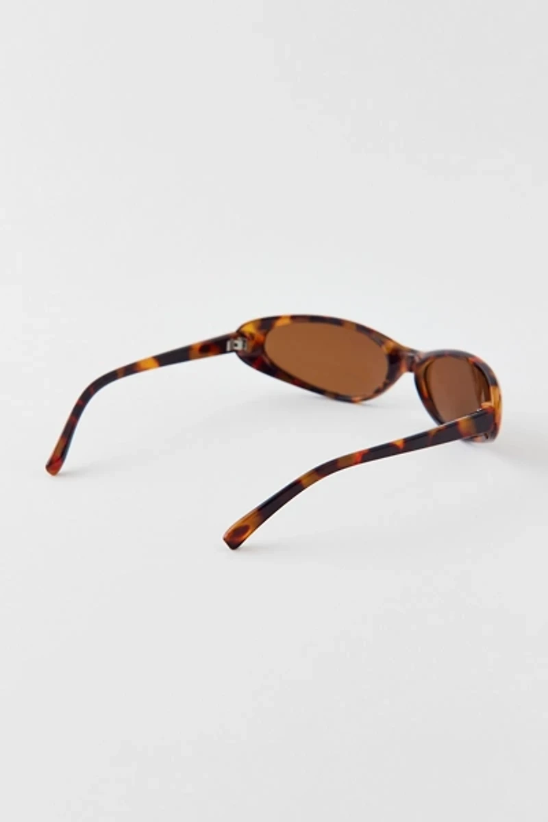 '90s Curved Slim Oval Sunglasses