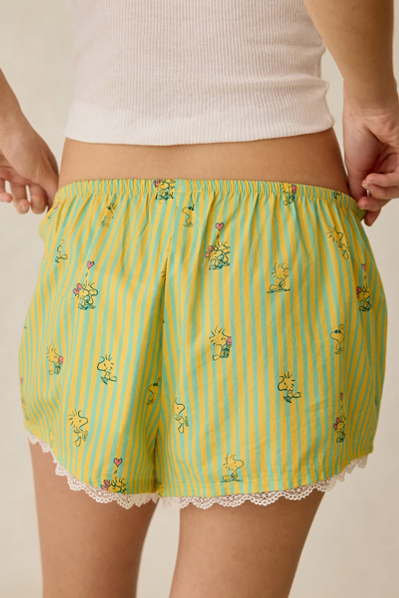 Peanuts UO Exclusive Lace Trim Boxer Shortie