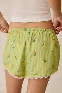 Peanuts UO Exclusive Lace Trim Boxer Shortie