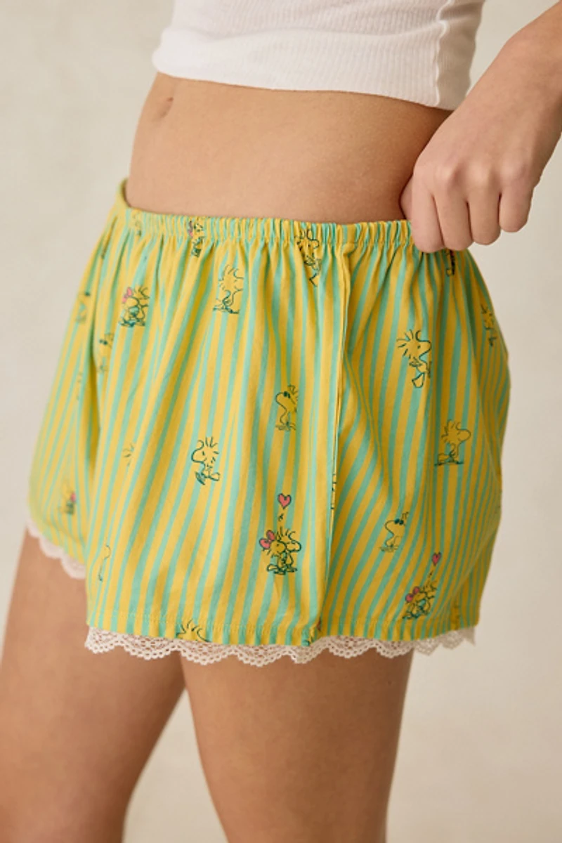 Peanuts UO Exclusive Lace Trim Boxer Shortie