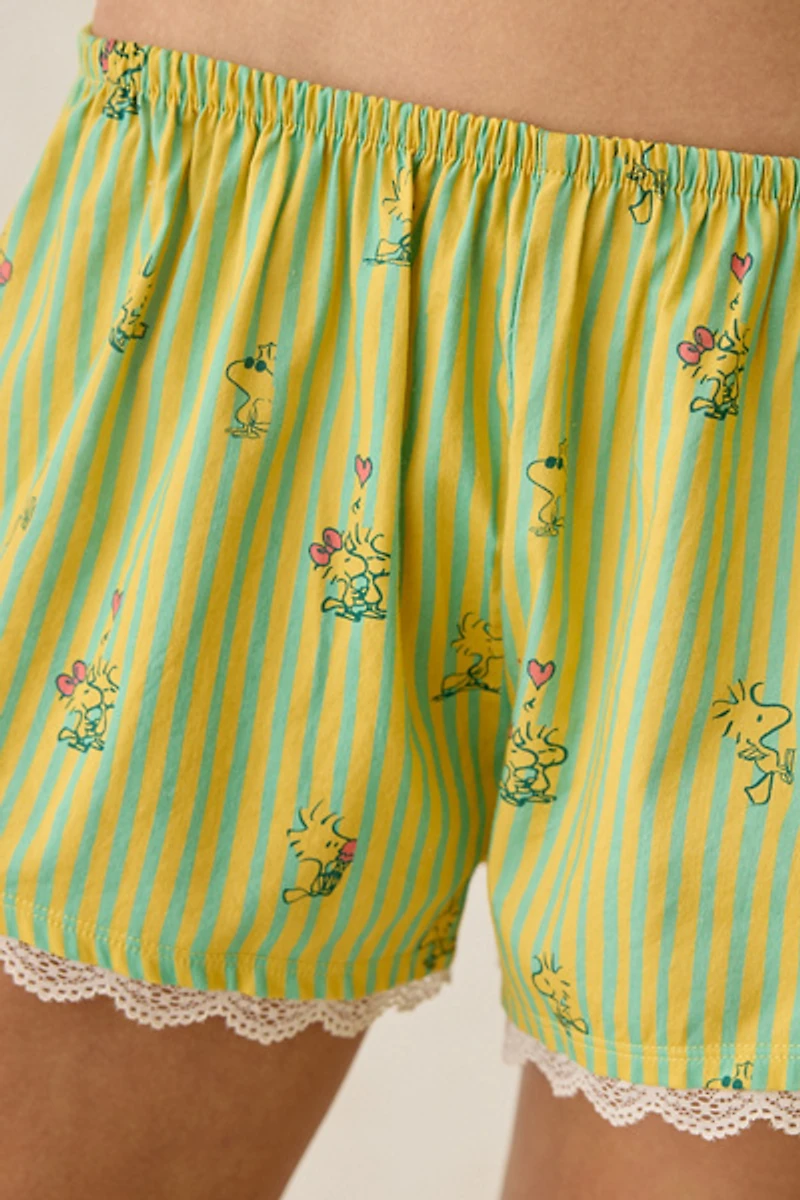 Peanuts UO Exclusive Lace Trim Boxer Shortie