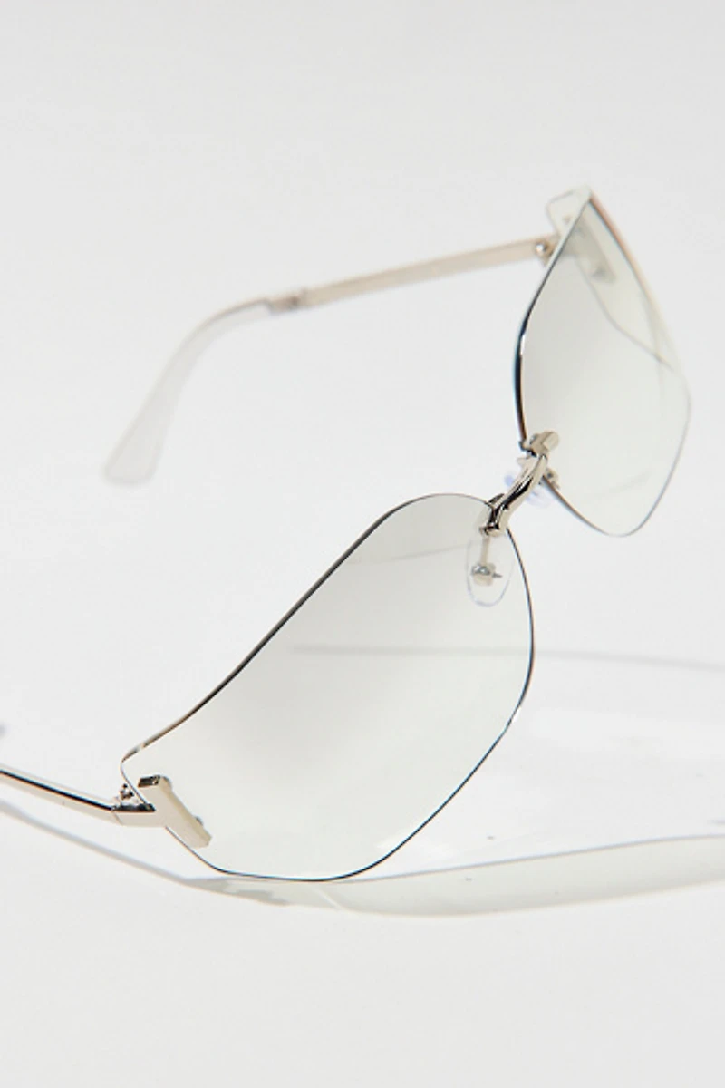 Zya Rimless Oversized Sunglasses