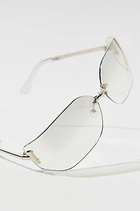 Zya Rimless Oversized Sunglasses