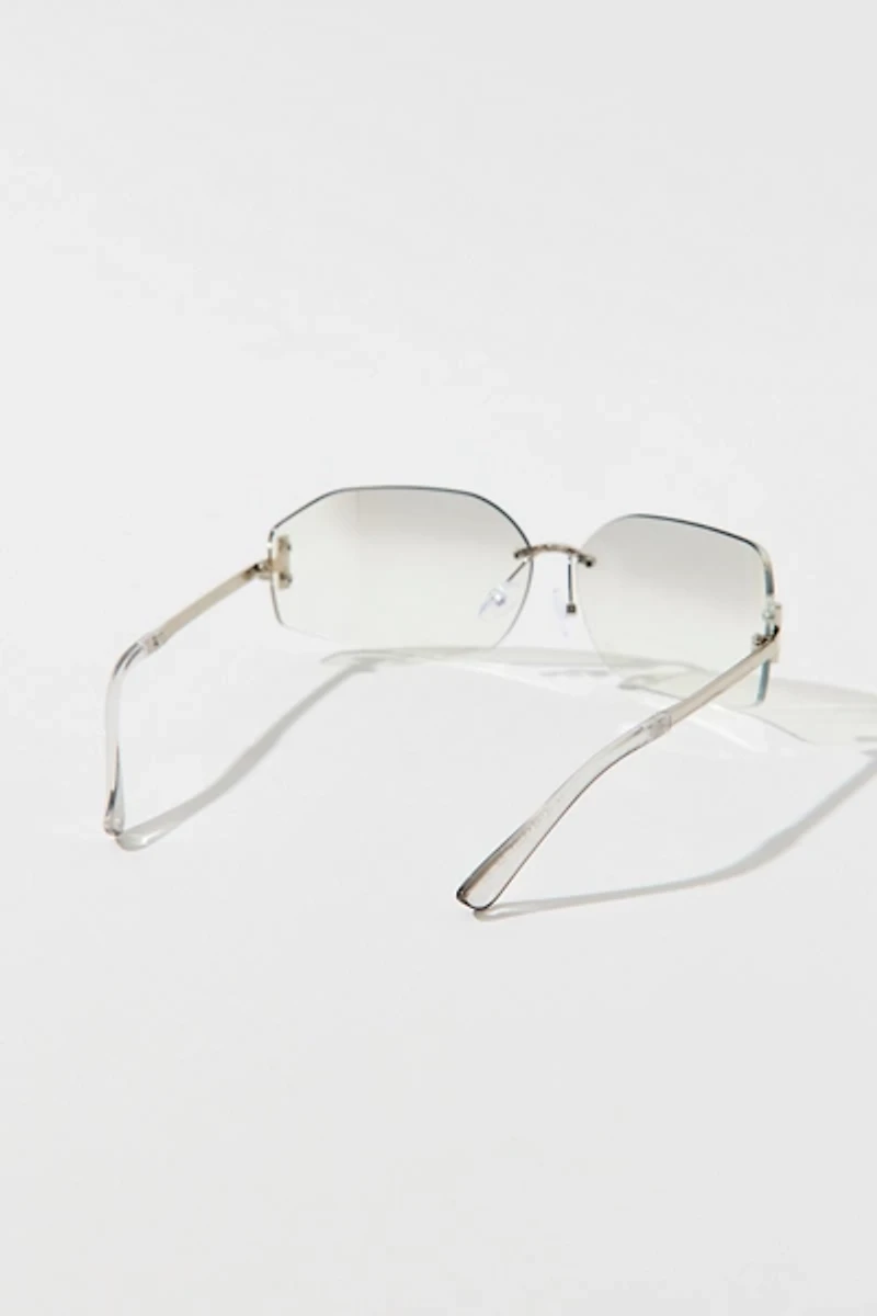 Zya Rimless Oversized Sunglasses
