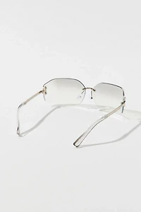 Zya Rimless Oversized Sunglasses