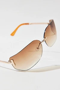 Zya Rimless Oversized Sunglasses