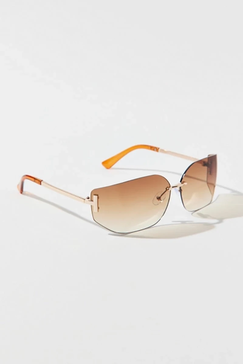 Zya Rimless Oversized Sunglasses
