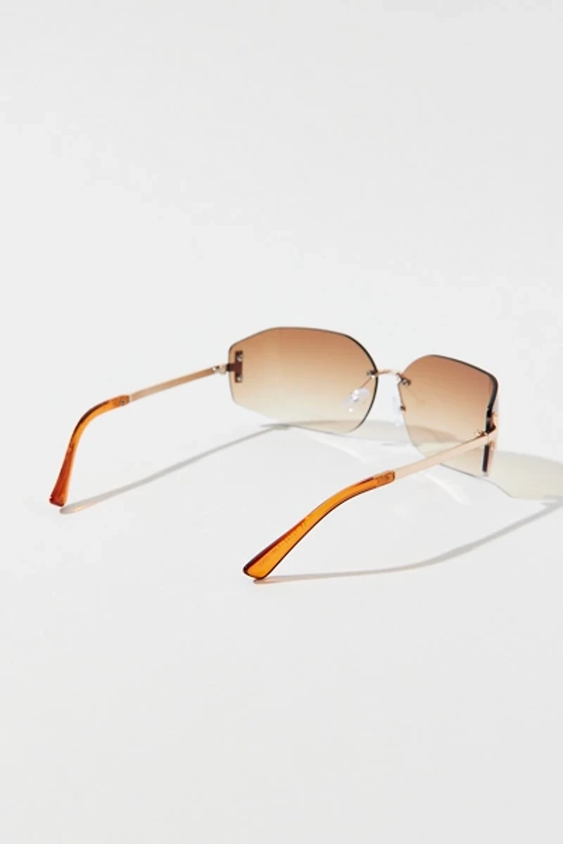 Zya Rimless Oversized Sunglasses