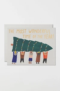 Red Cap Xmas Kitties Holiday Greeting Card