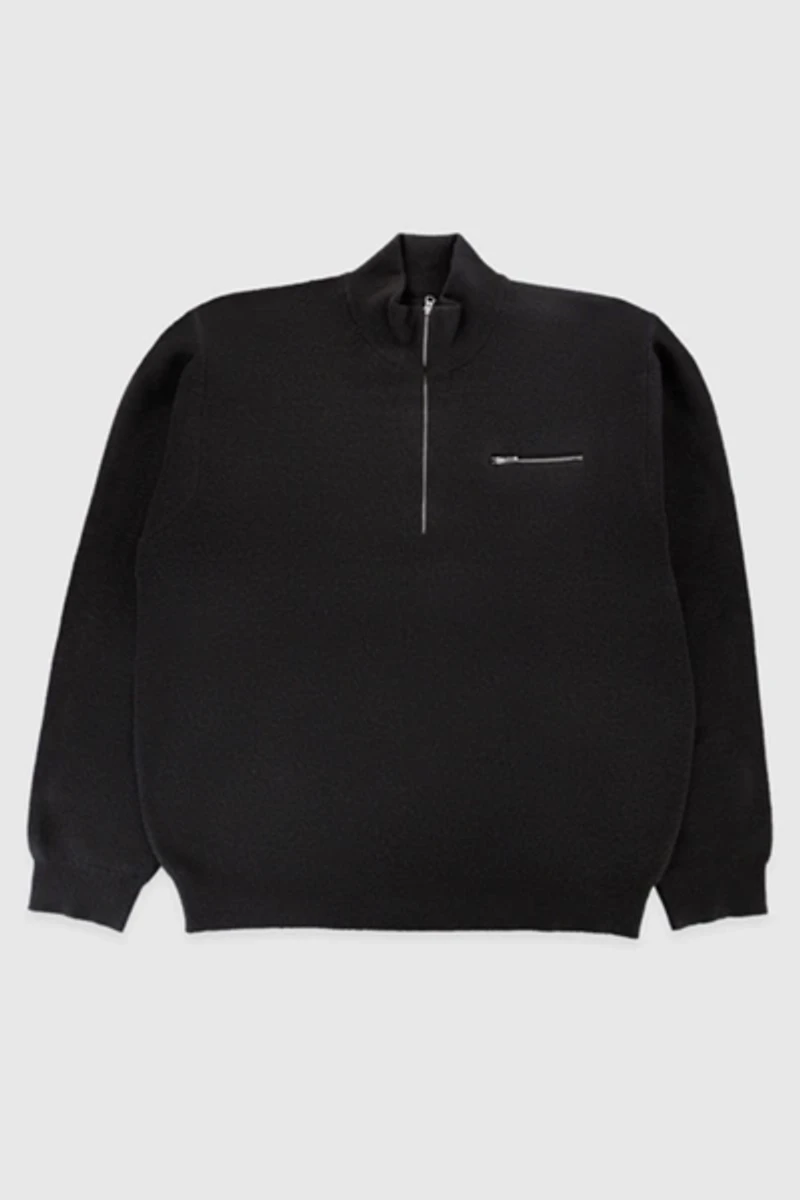 Stussy Half Zip Mock Neck Sweater