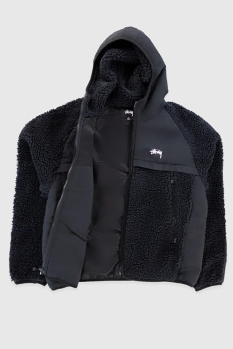Stussy Sherpa Paneled Hooded Jacket