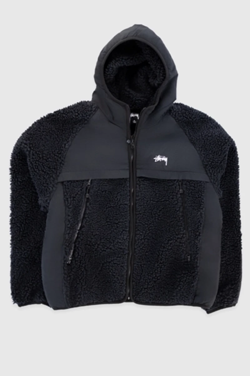 Stussy Sherpa Paneled Hooded Jacket