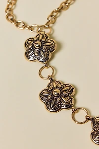 Metal Flower Chain Belt
