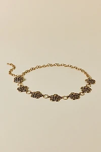 Metal Flower Chain Belt