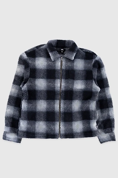 Stussy Zip Sherpa Shadow Plaid Jacket