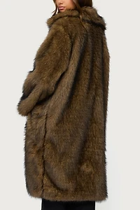 Edikted Saphira Oversized Faux Fur Maxi Coat