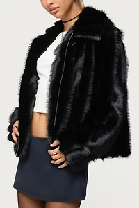 Edikted Tedi Faux Fur Jacket