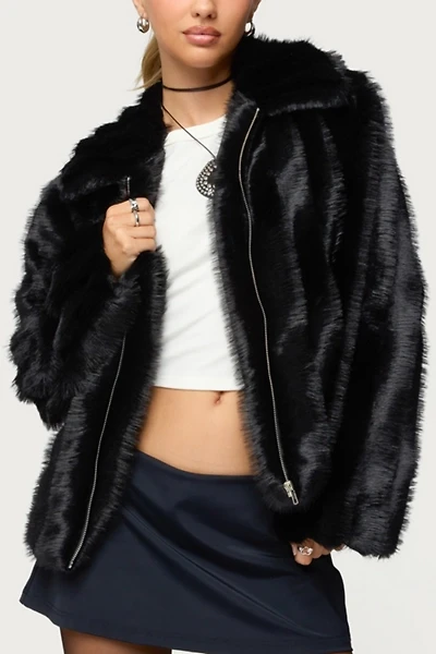 Edikted Tedi Faux Fur Jacket