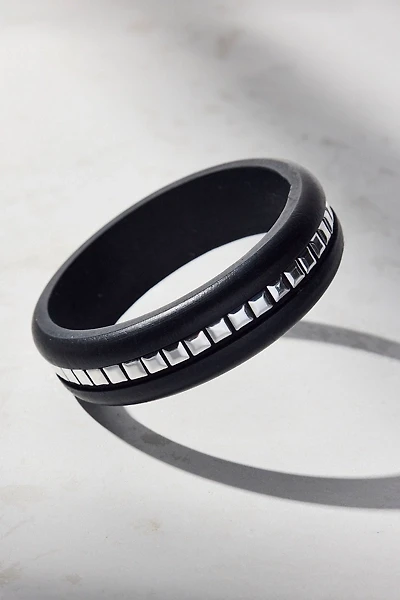 Tate Studded Wooden Bangle Bracelet
