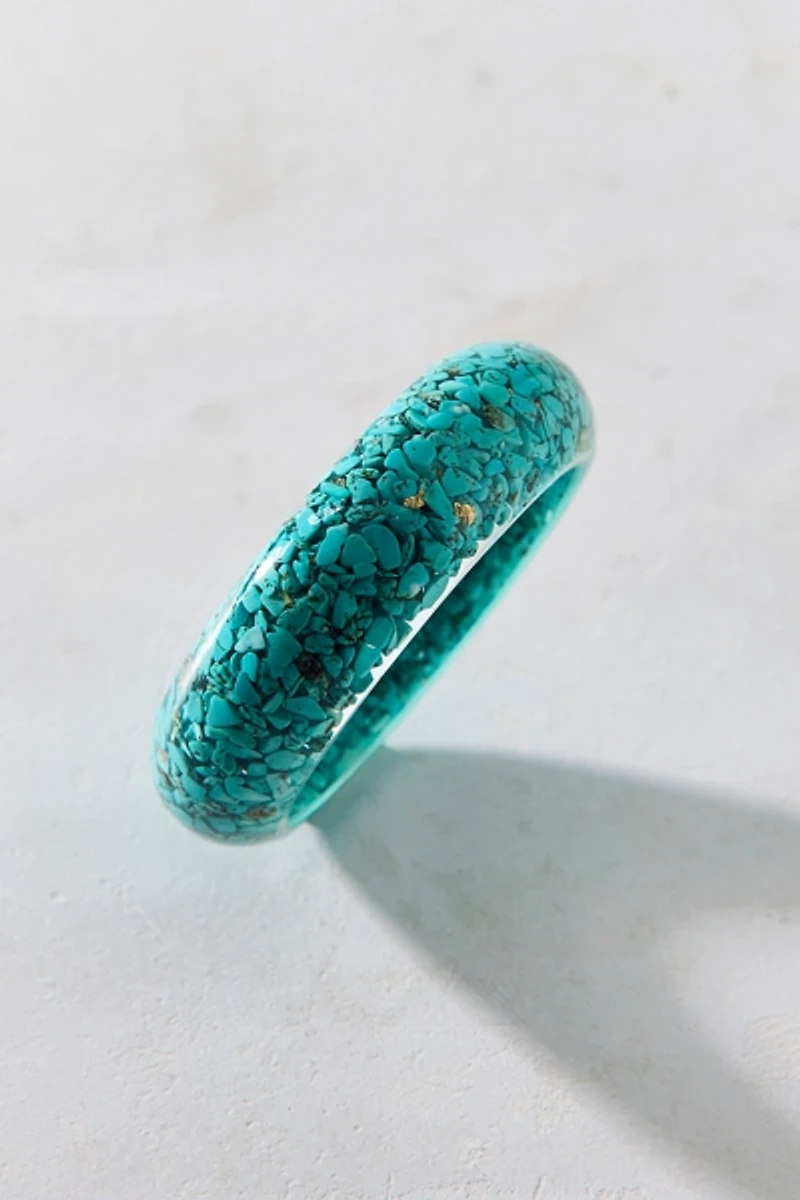 Cracked Stone Bangle Bracelet