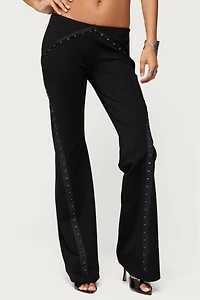 Edikted Hook & Eye Bootcut Pants