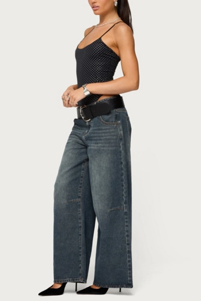 Edikted Georgey Rhinestone Bodysuit