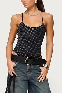 Edikted Georgey Rhinestone Bodysuit