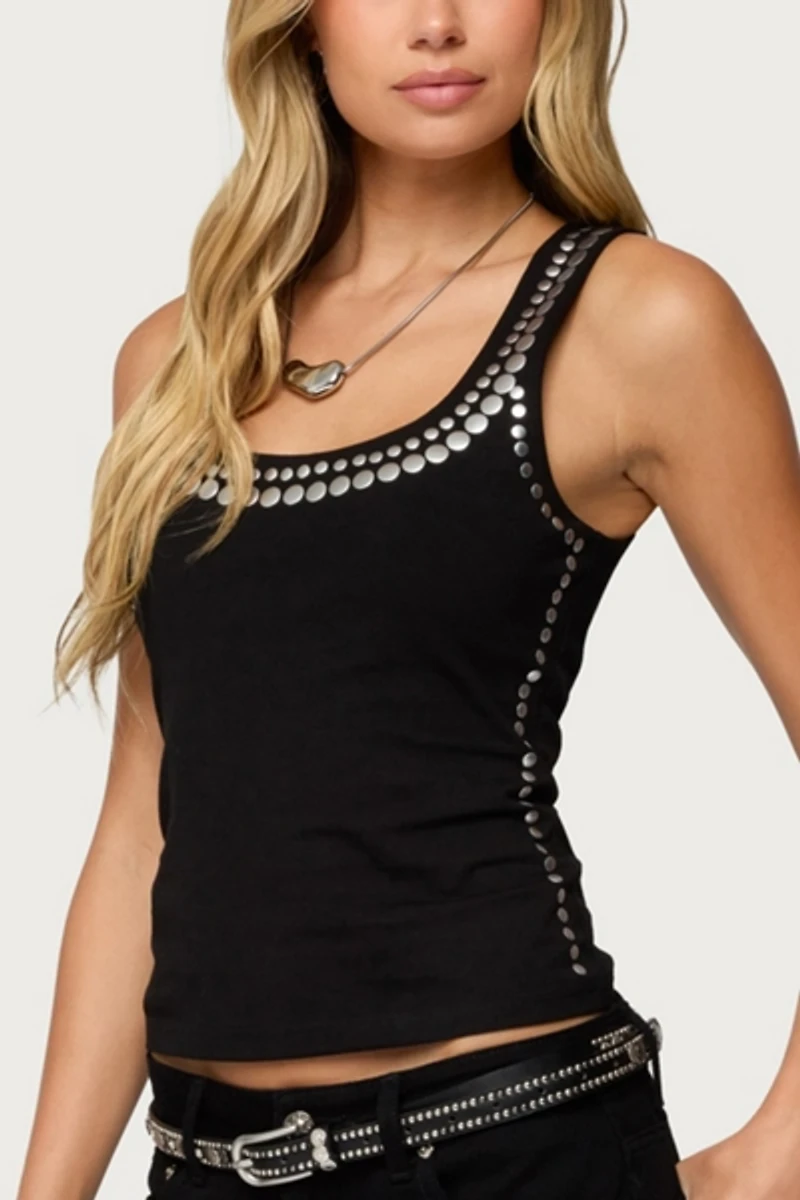 Edikted Studded Built Bra Tank Top
