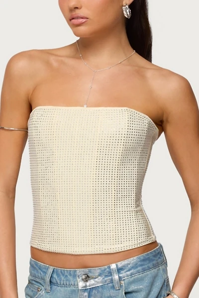 Edikted Vezza Strapless Rhinestone Corset