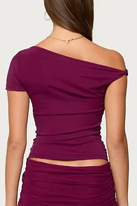 Edikted Halli Twisted Off Shoulder Top